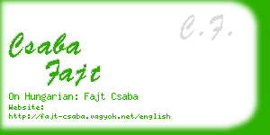 csaba fajt business card